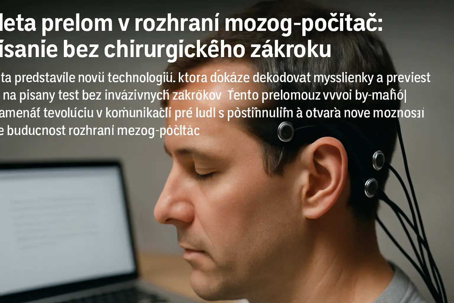Meta prelom v rozhraní mozog-počítač: písanie bez chirurgického zákroku