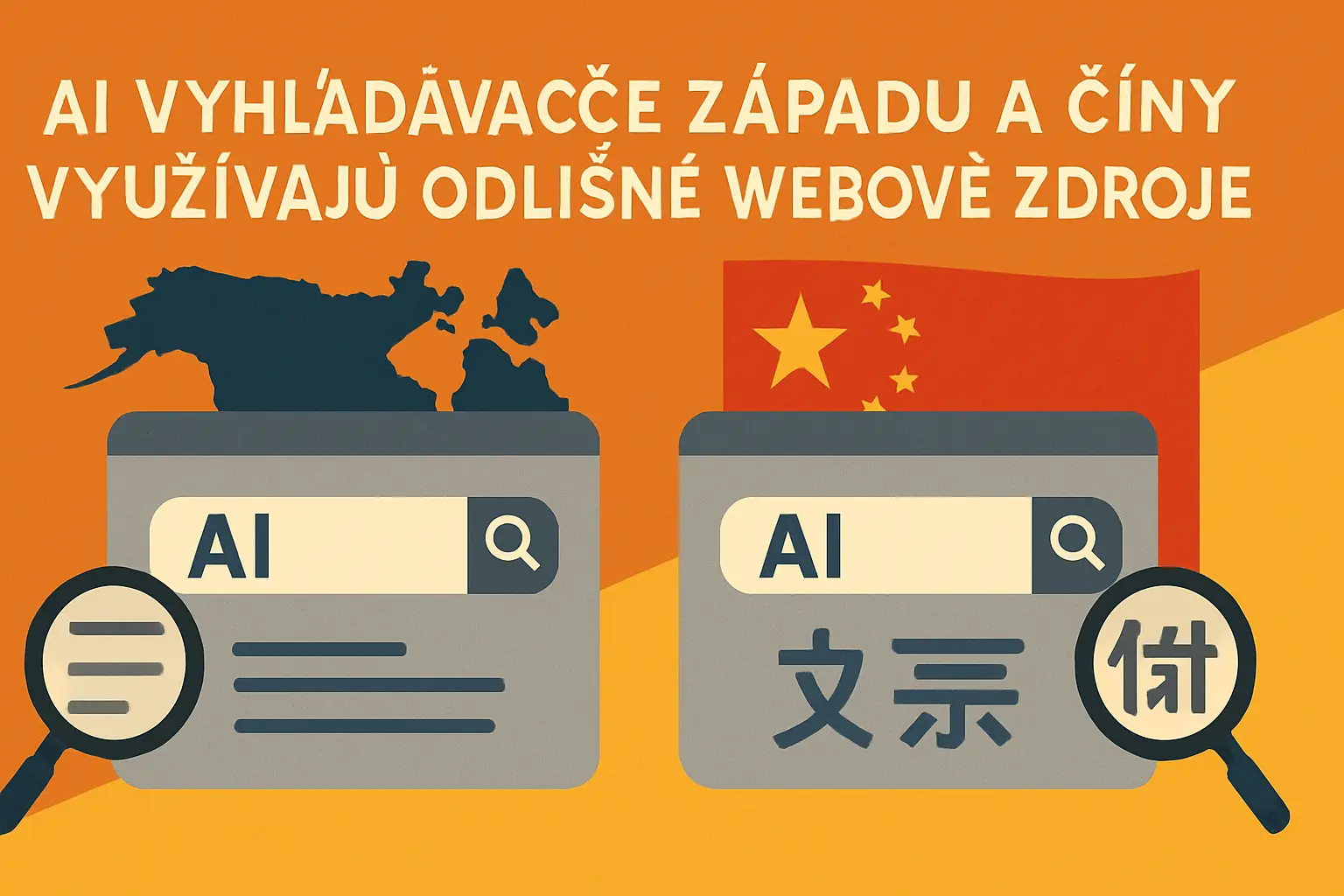 AI vyhľadávače západu a Číny využívajú odlišné webové zdroje